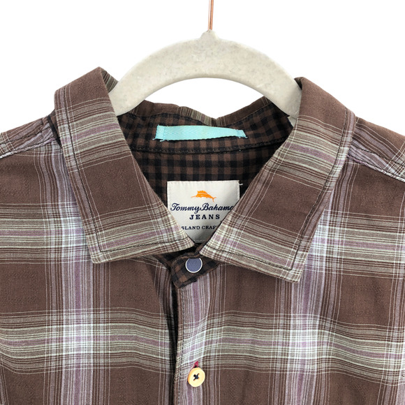 Tommy Bahama Mens Size XL Modern Fit Long Sleeve Shirt Contrast Plaid Button-Up - Picture 2 of 8